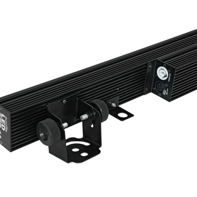 Barra de luz LED linear preta com peças ajustáveis e etiqueta LED BAR
