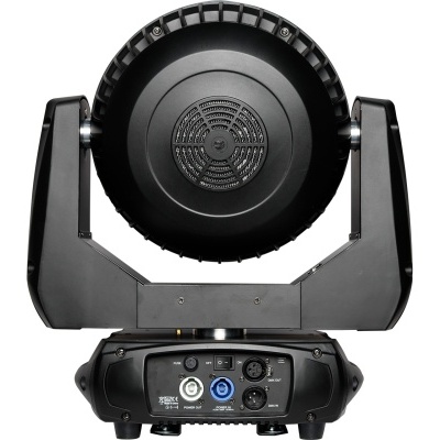 Dispositivo de iluminação LED profissional preto com estrutura em U e conectores na base