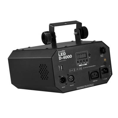 Luz LED preta para efeitos de iluminação de palco LED D-4000 com visor e conexões