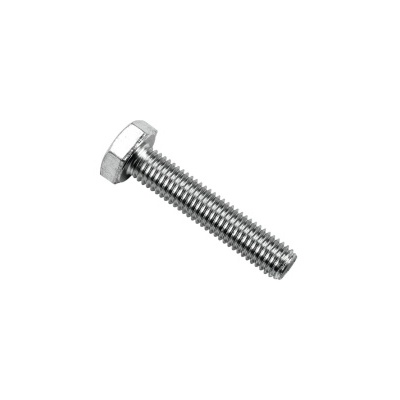 Parafuso metálico com cabeça sextavada prateado