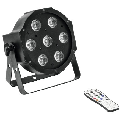 Projector de luz LED preto com controlador remoto