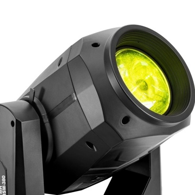 Projetor de iluminação profissional preto com lente verde