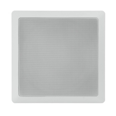 Coluna de teto quadrada branca com grelha metálica