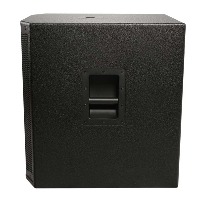 Subwoofer preto com pega retangular embutida