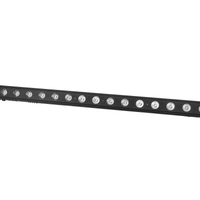 Barra de luz LED preta com 18 LEDs circulares