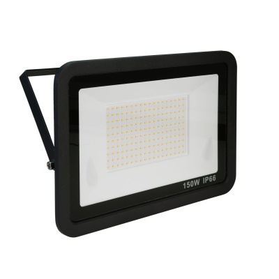 Projetor LED preto com matriz de LEDs branca e suporte metálico