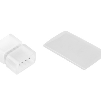 Capa protetora transparente para ficha elétrica de 4 pinos em plástico