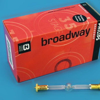 Lâmpada halogénea Philips Broadway com caixa vermelha