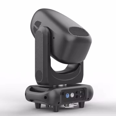 Cabeça móvel para iluminação de palco preta com várias conexões na base