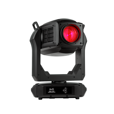 Luz profissional móvel preta com lente vermelha