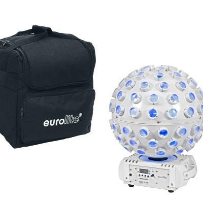 Equipamento de limpeza de bolas de ténis com bola translúcida e mala preta com logotipo