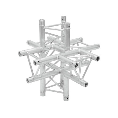 estrutura metálica tubular prateada tridimensional