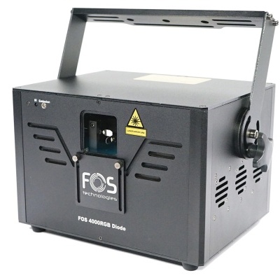 Projetor laser preto FOS PROJECTION com suporte de fixação