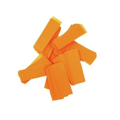 Tiras de papel laranja recortado para decoração