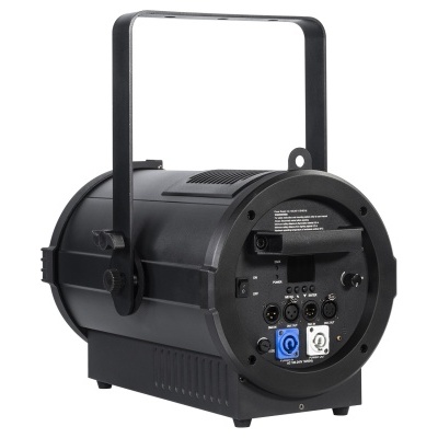 Refletor profissional preto com suporte e painel rear