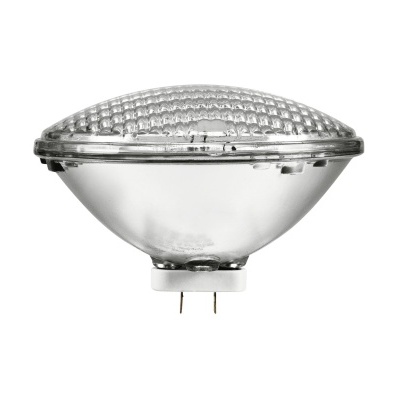 Lâmpada PAR56 transparente com padrão texturizado e base branca