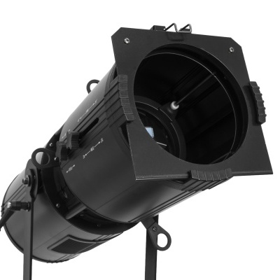 Refletor de palco preto com persianas ajustáveis