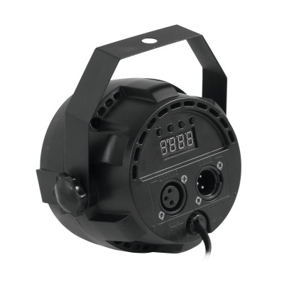 Luz LED preta com suporte e conectores