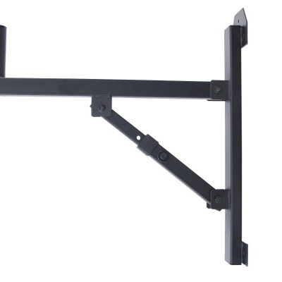 Suporte metálico preto para parede com regulação diagonal