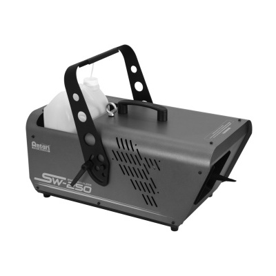 máquina de fumo cinza com alça preta e texto ANTARI SW-250