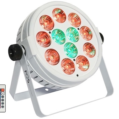 Projetor de luz LED redondo com LEDs vermelhos e verdes e controlo remoto