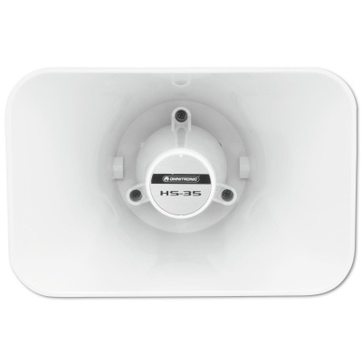 Altifalante branco retangular com texto SMART TECH HS-25 no centro