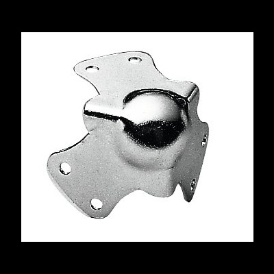 Proteção metálica para cantos prateada com orifícios de fixação