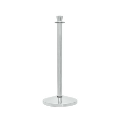 Suporte metálico prateado para papel de cozinha com base redonda