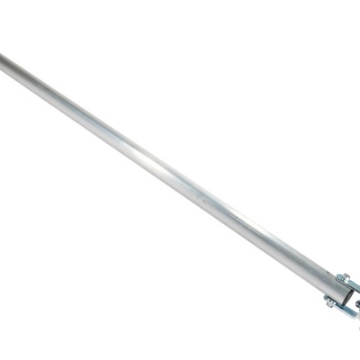 Barra metálica prateada com fixação ajustável