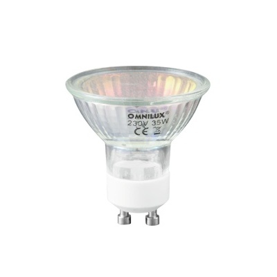 Lâmpada halógena OMNILUX 230V 35W com base e pinos metálicos