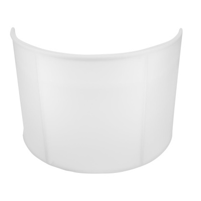 Protetor de plástico branco curvo com textura lisa