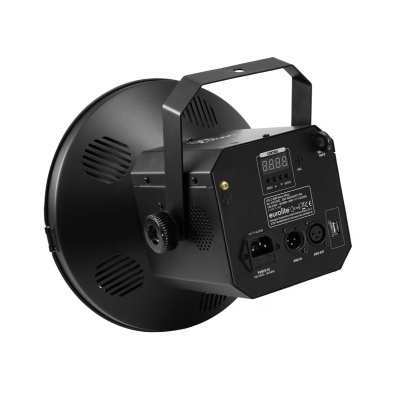 Projetor de luz preto com suporte e ecrã digital