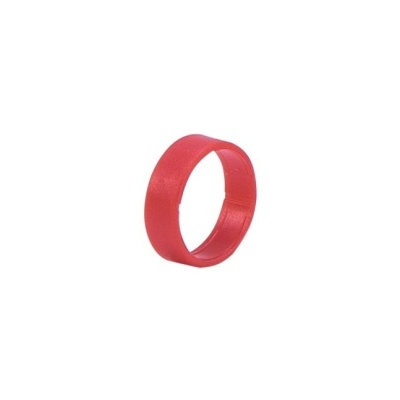 Pulseira vermelha de plástico com textura lisa