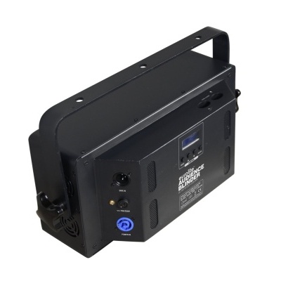 Proyector de efeito de luz preto com visor digital e botões de controlo