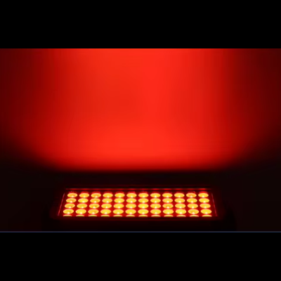 Painel de luz LED rectangular com luz vermelha