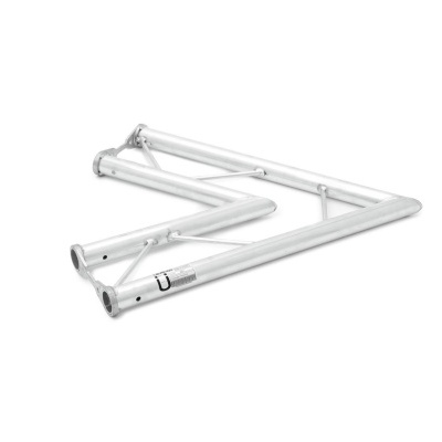 Estrutura metálica prateada em forma de ângulo com logótipo 'U SUPORTE'