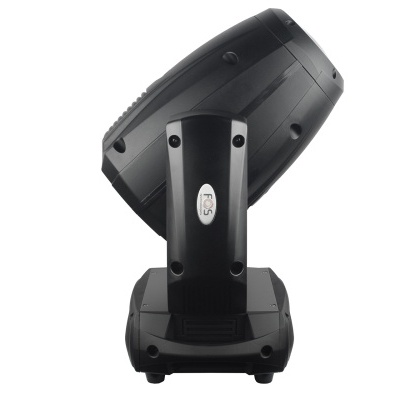 Luz profissional preta para espetáculos com suporte e etiqueta RS