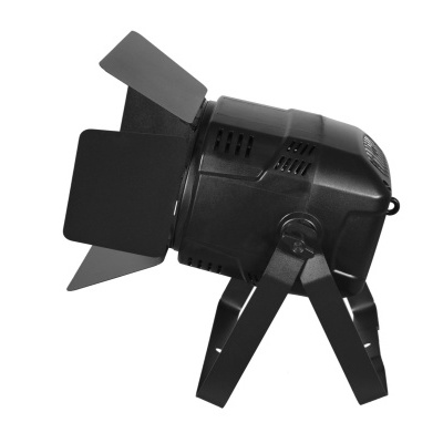 Refletor de luz profissional preto com aletas e suporte tripé