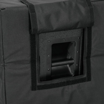 Capa protetora preta de tecido com pega retangular reforçada