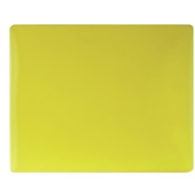 Tapete rectangular amarelo liso com cantos arredondados