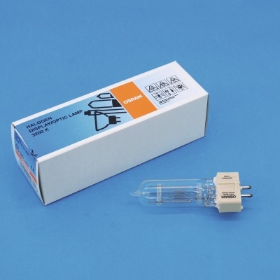 Lâmpada halogéneo Maxtis com caixa branca e azul