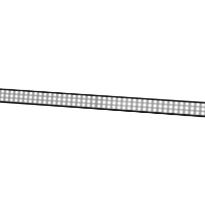 Barra de luz LED retangular longa com estrutura preta e luzes LED