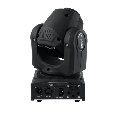 Luz móvel de palco preta Eurolite com base e conectores diversos