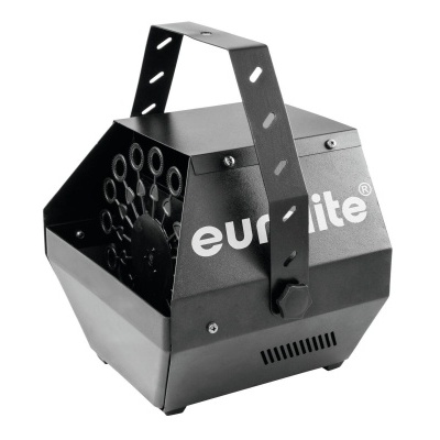 Dispositivo de iluminação preto com suporte e marca Eurolite