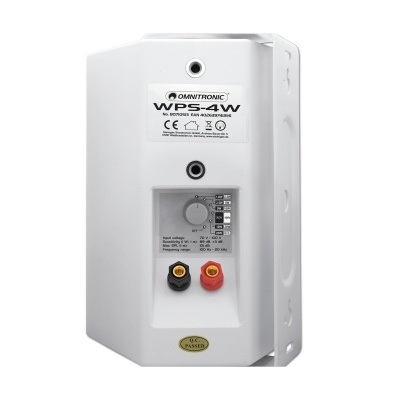 Coluna Omnitronic WPS-4W branca com painel de controle e conectores