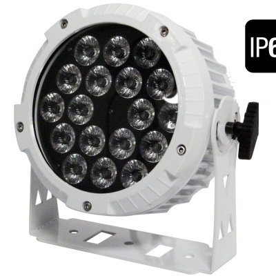 Refletor LED redondo branco com 19 LEDs e etiqueta IP65