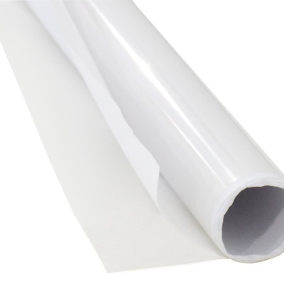 Rolo de vinil autocolante branco brilhante