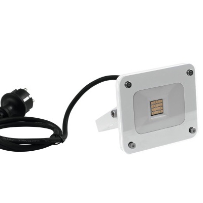 Refletor LED branco com cabo e ficha preta
