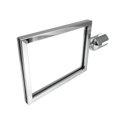 Toalheiro quadrado cromado com suporte de parede