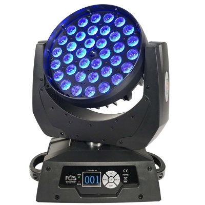 Projetor de luz LED azul de palco com display digital